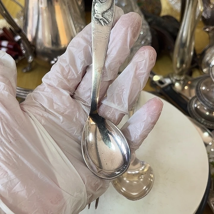 吉***通贵金属欧洲中古老物件勺，勺子