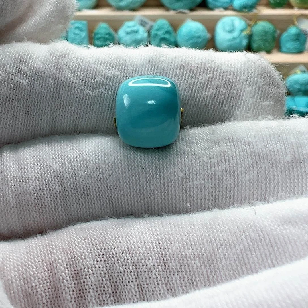 未镶嵌绿松石老型珠11x10mm