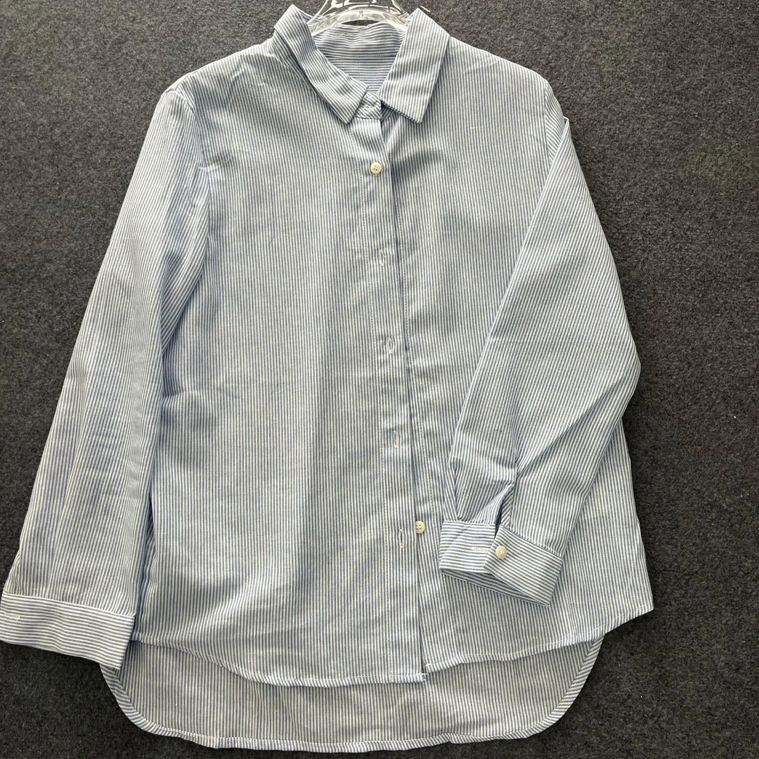 2025上新优质长绒棉条纹衬衫外套长袖休闲衬衣