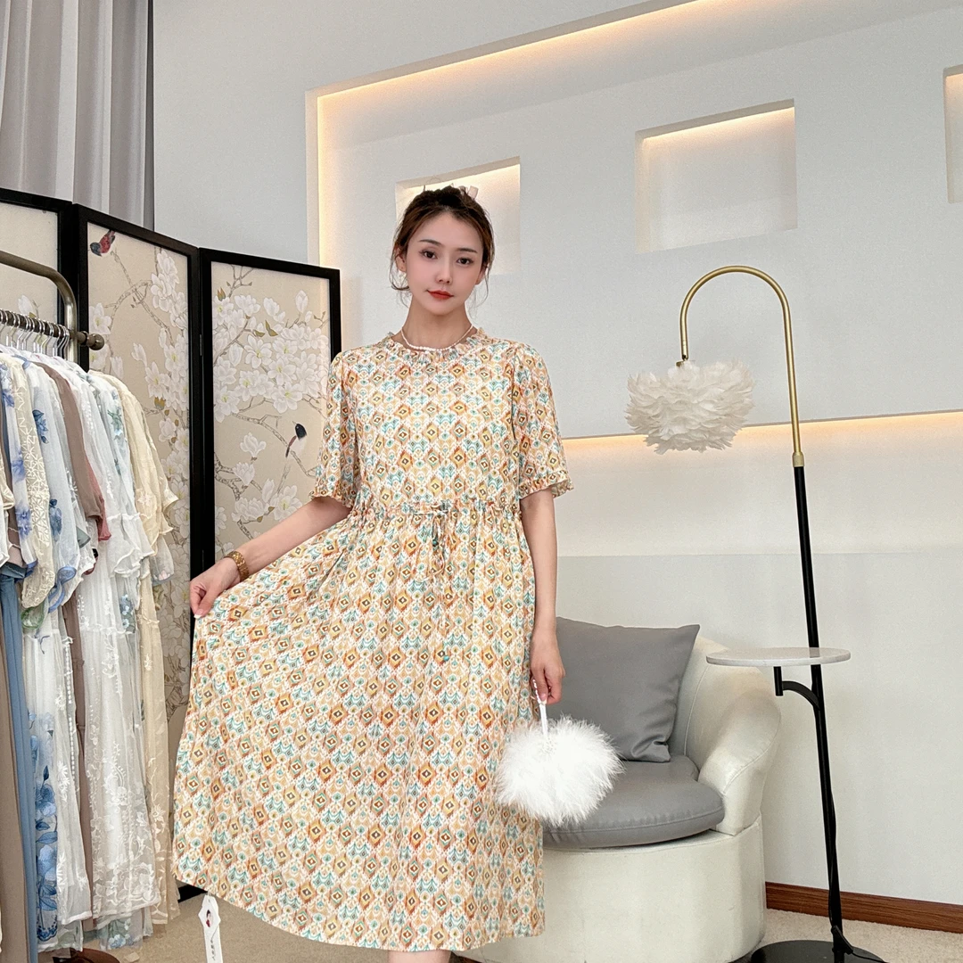 【CC粉丝专享】水墨佳人真丝印花桑蚕丝连衣裙82497078