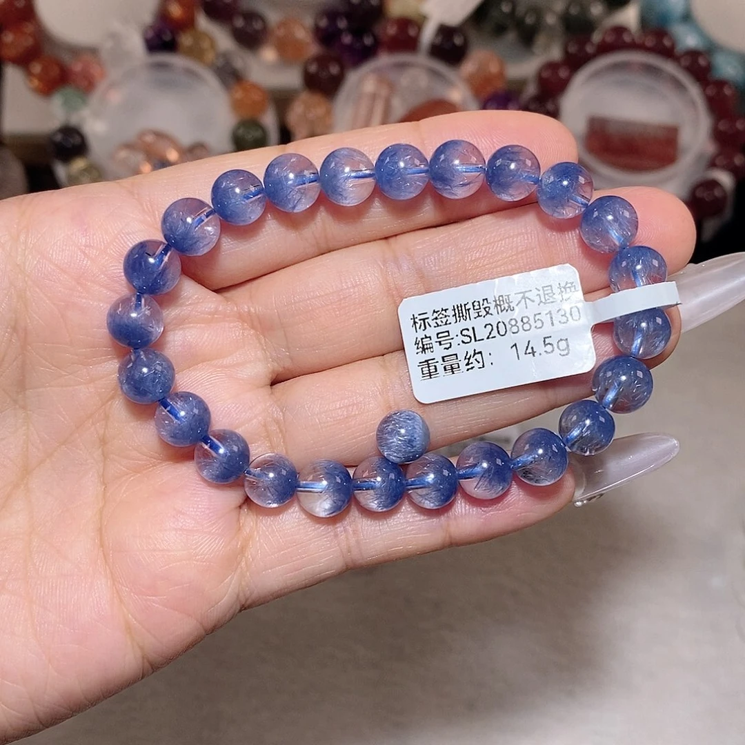 水晶手链未镶嵌奈***图蓝发晶