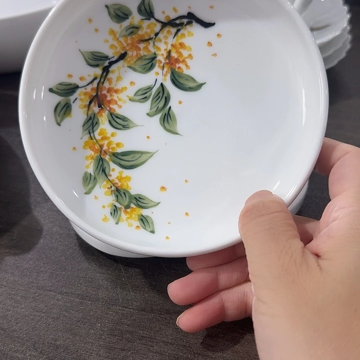 秋***叶其他景德镇陶瓷手工手绘作品