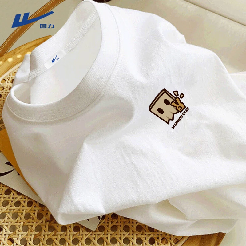 回力日系卡通印花纯棉短袖t恤男款夏季亲肤透气半袖男女百搭体恤