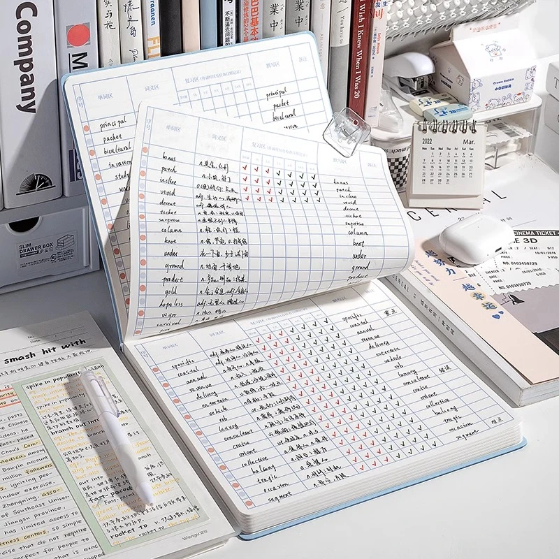 英语单词本艾宾浩斯记忆法默写加厚内页学生考研开学学习必备用品