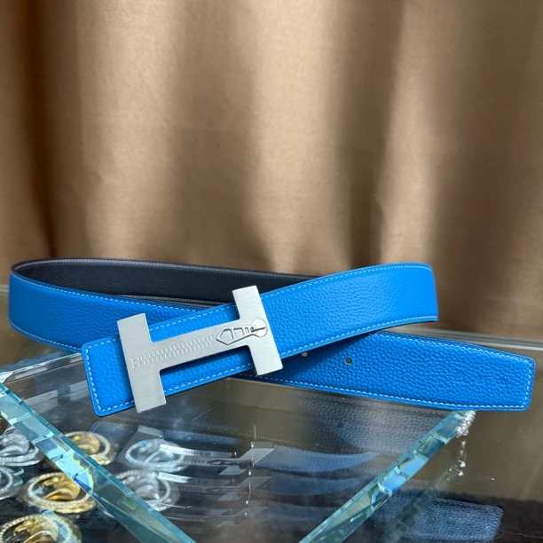 新款皮带男士头层牛皮腰带青中年H扣工字扣百搭高档送礼商务韩潮