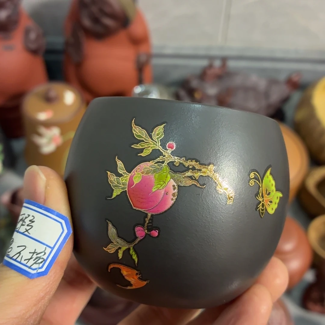 紫砂茶杯瑕疵不退不换介意勿拍