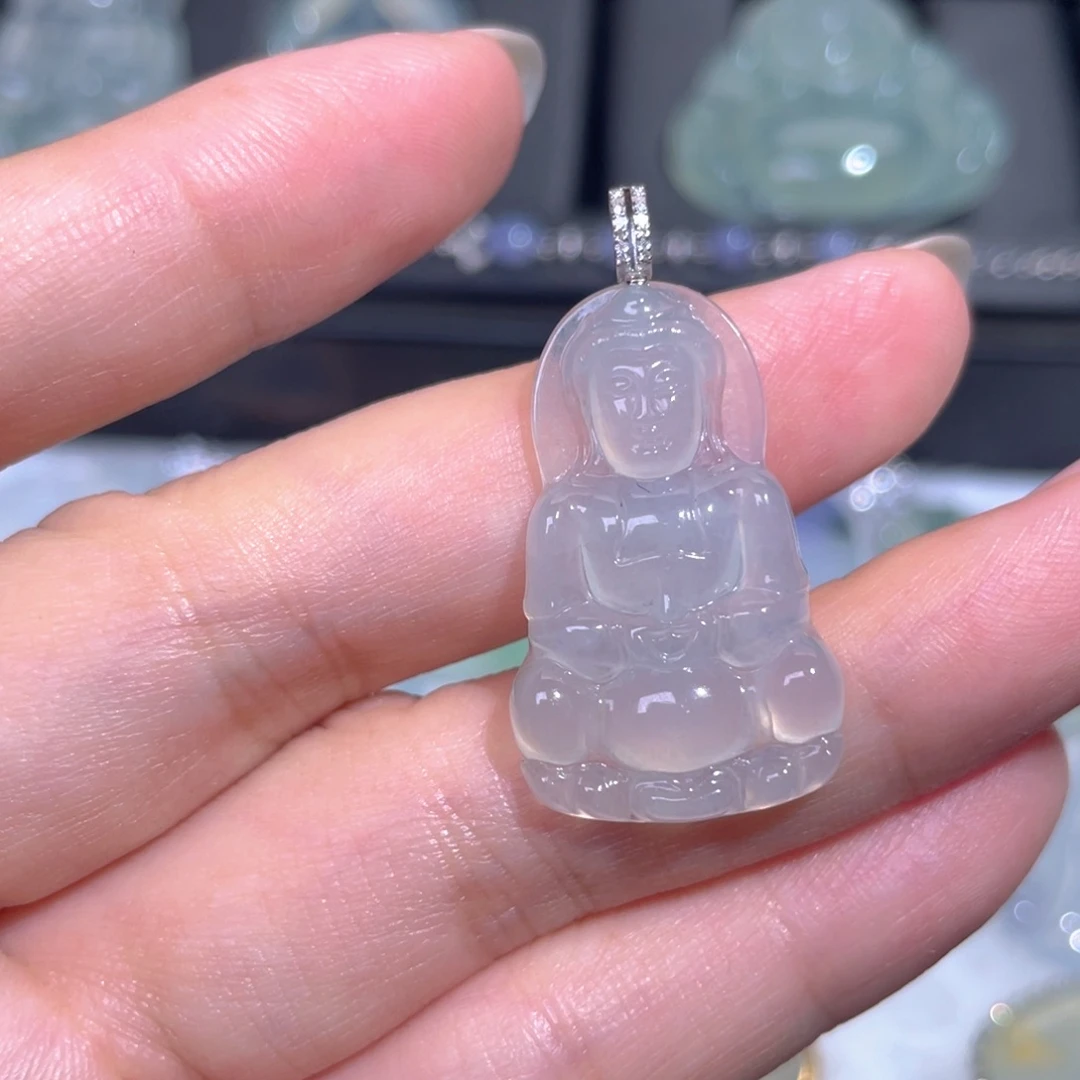 颈饰18K金镶嵌翡翠翡翠