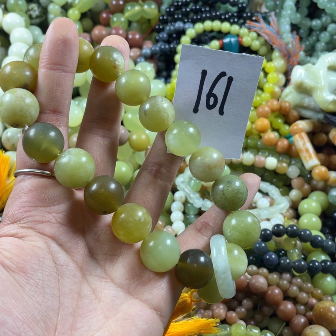 未镶嵌蛇纹石玉手链