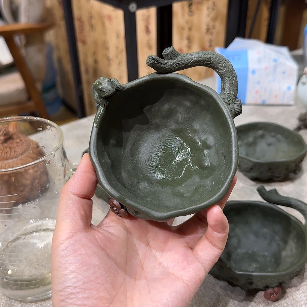 康***桥茶杯紫砂绿泥供春