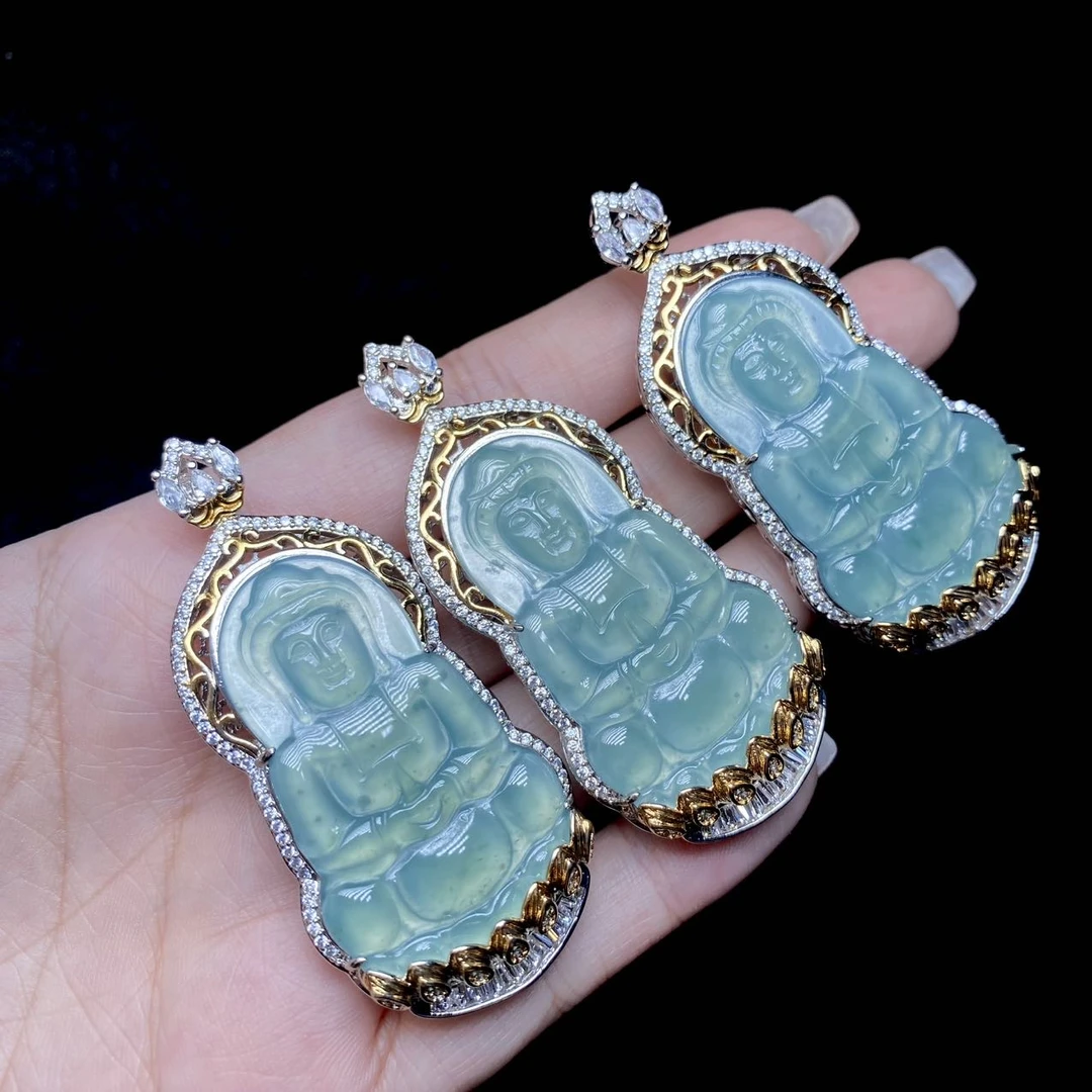 【云上叙】翡翠吊坠—多样性发一件-36x20mm-V93054-K（商城）含配绳