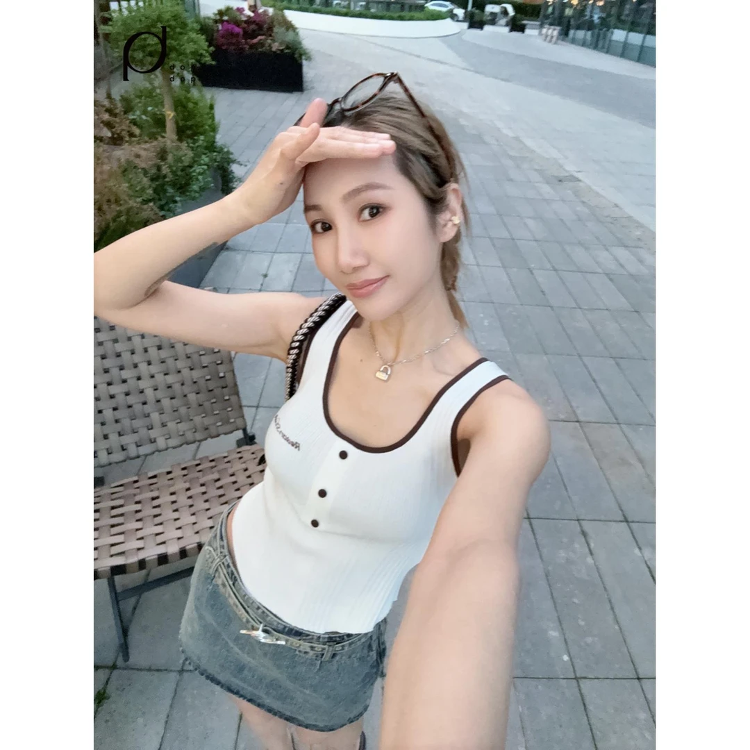 REVAN2025夏撞色百搭无袖针织背心女499dopdop买手店