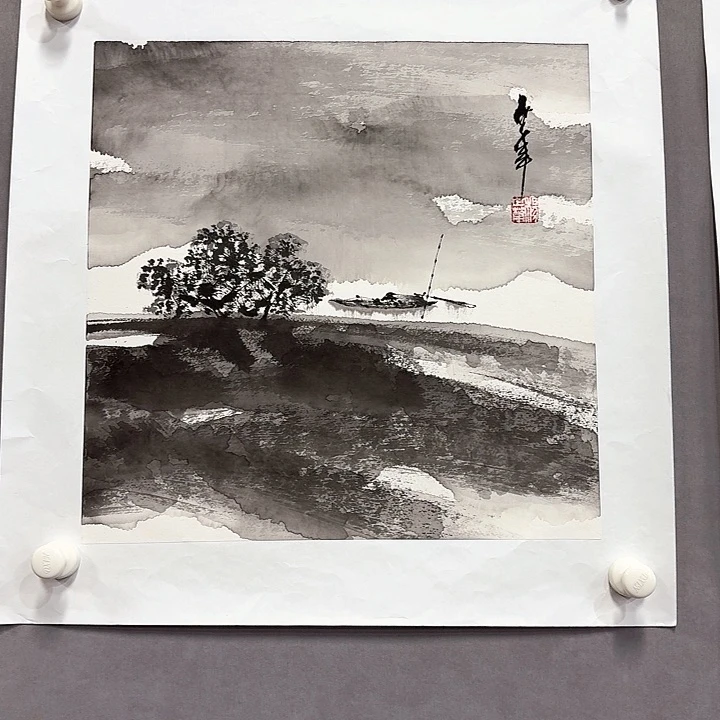 国画亲笔手绘放心去藏