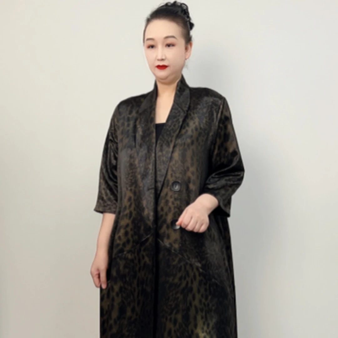 新中式国风时尚大码风衣气质中长款外套261