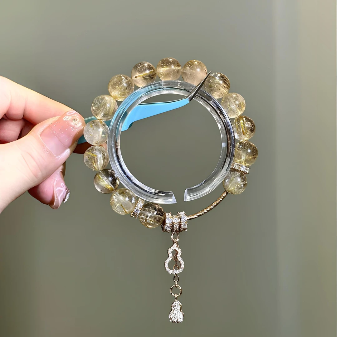 【金谣】天然水晶串珠巴西金发晶手串女款显白时尚小众设计款手链