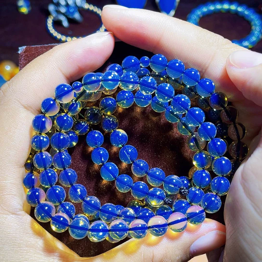 蓝珀裸石未镶嵌5加108