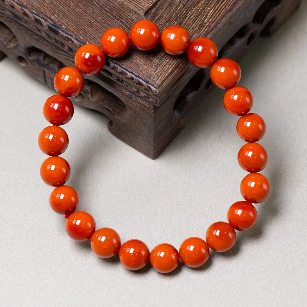 原矿瓦西南红柿锦双色手串8.5mm【承禧原矿】SSH20-1038多样性其一