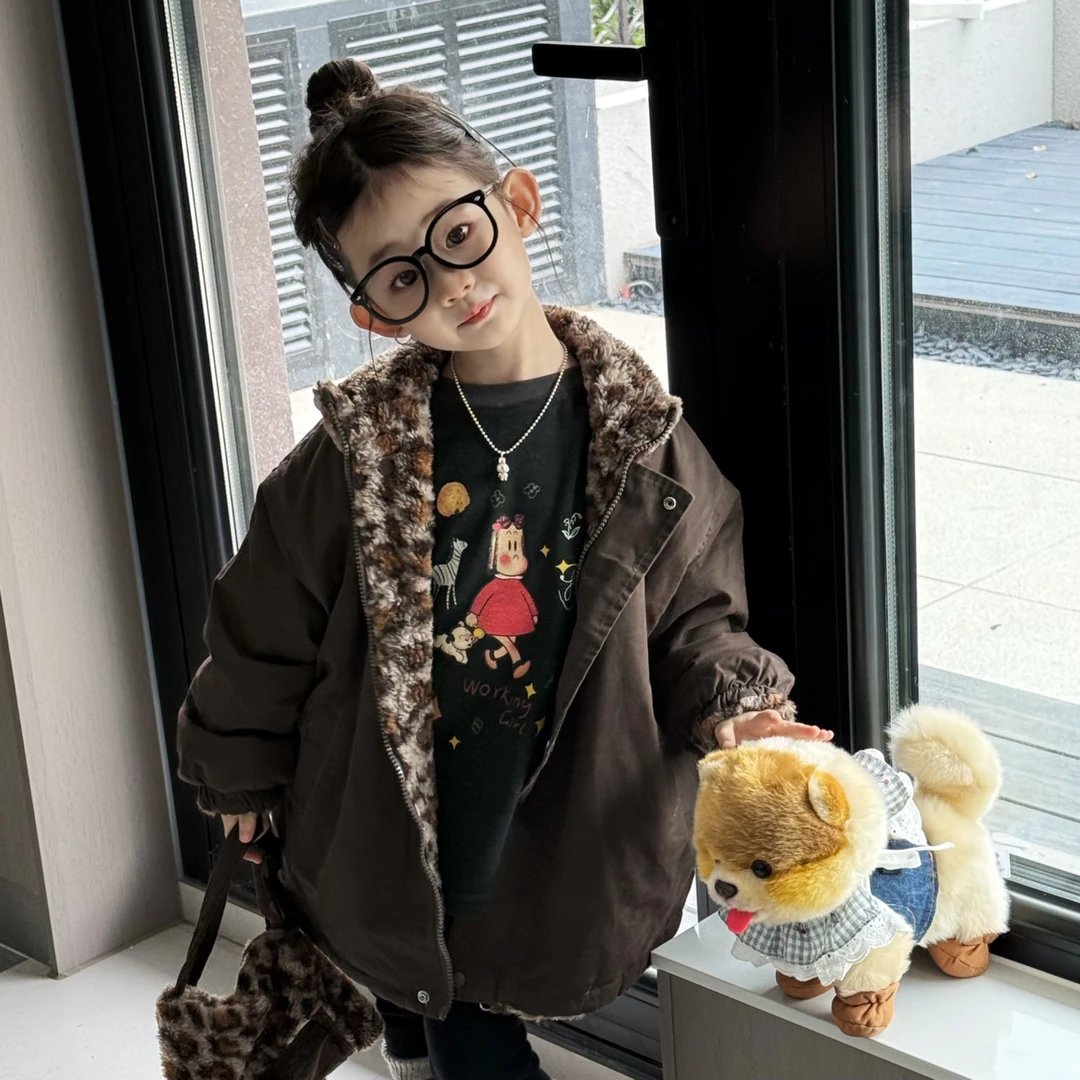 2025冬季新款童装 韩版童装 男女童加绒高级感觉加绒T恤打底上衣