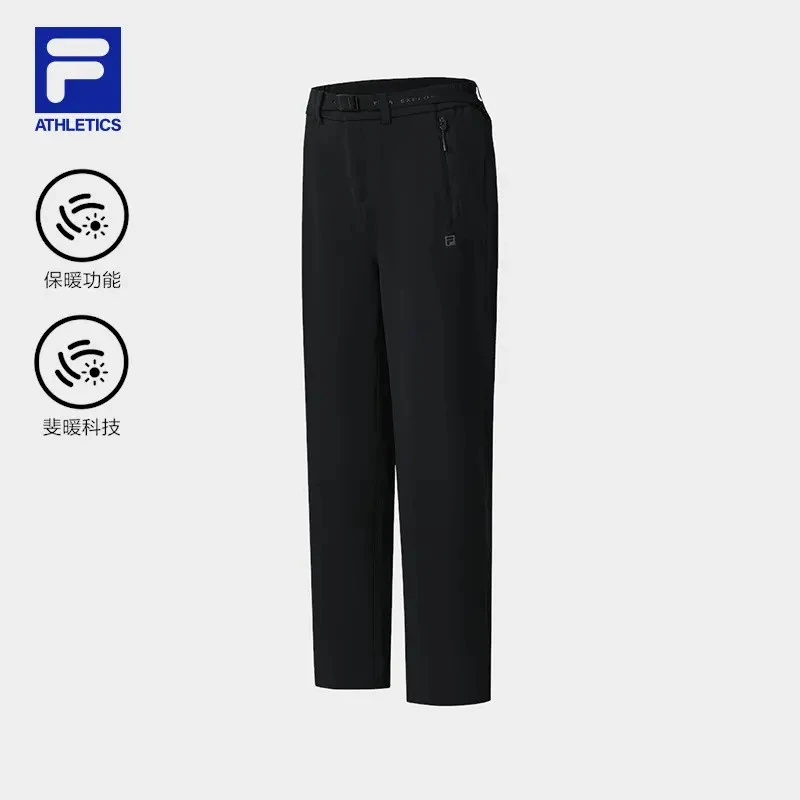 Fila/斐乐女款秋冬新款加绒运动休闲舒适百搭梭织长裤A11W547802F