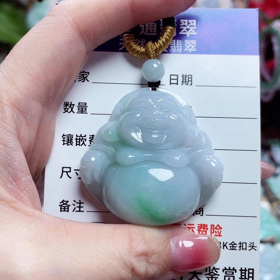 翡翠未镶嵌颈饰佛公31