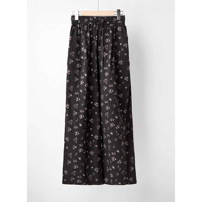 减龄时尚高腰阔腿裤直筒裤薄款休闲裤 PX3-317-1