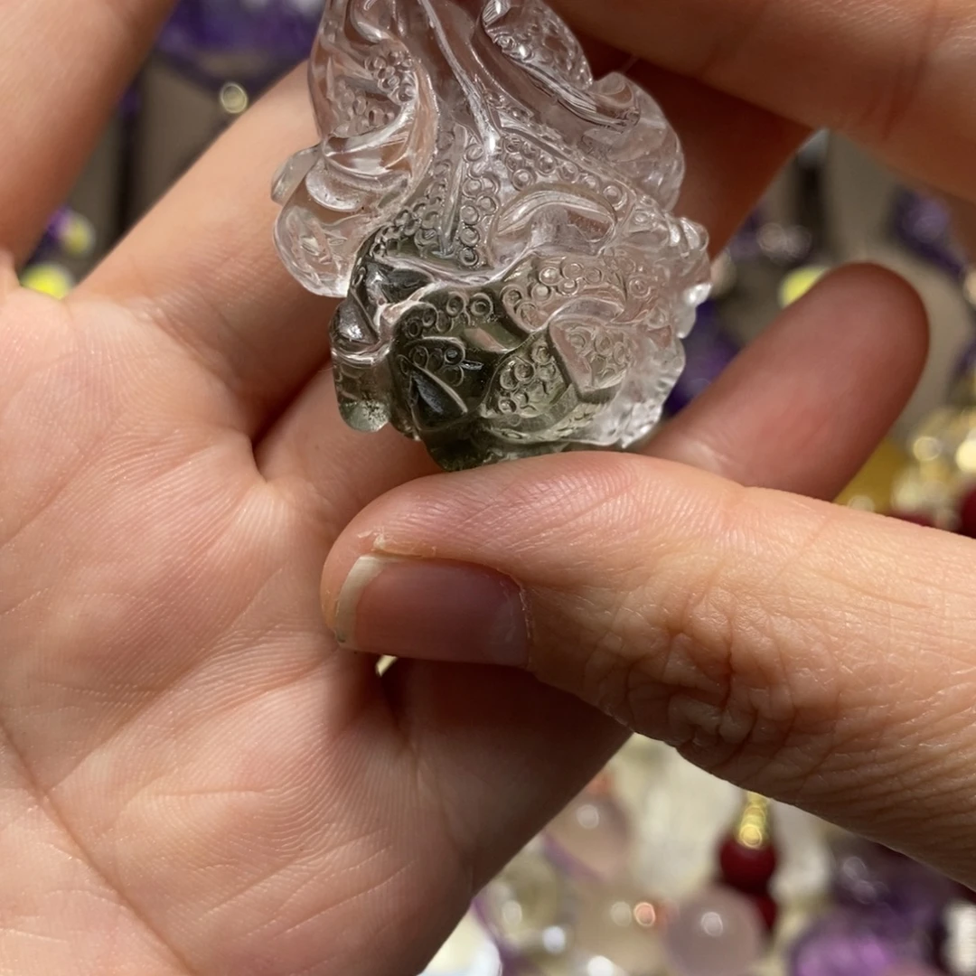 水晶吊坠(赠链)未镶嵌绿幽灵白菜