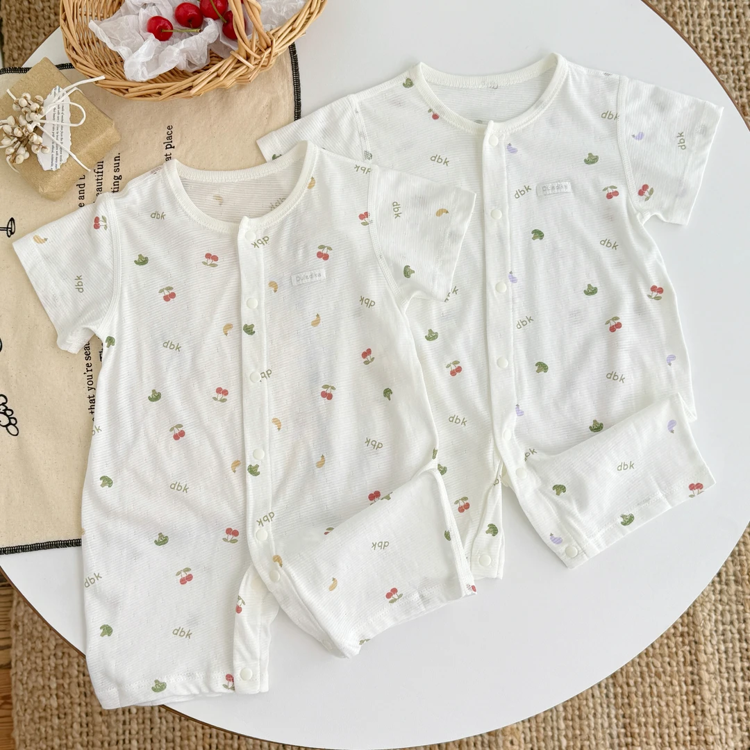 新生儿宝宝A类夏季薄款婴儿包屁衣宝宝短袖三角爬服哈衣连体衣