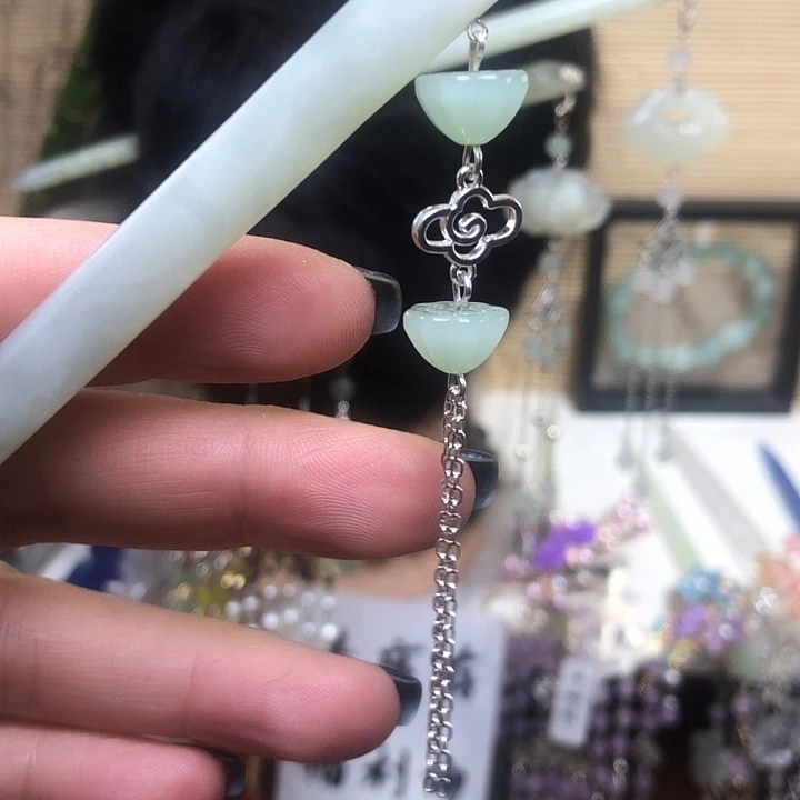 蛇纹石玉未镶嵌发簪