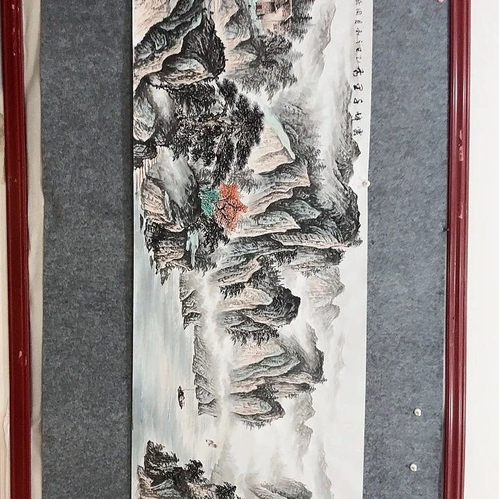 国画手绘国画云峰千里秀