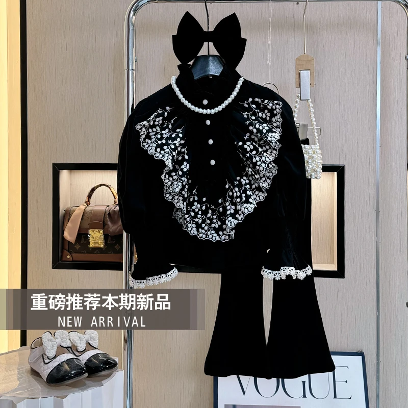 【现货】女童秋装套装2025新款长袖洋气时尚儿童气质秋季两件套