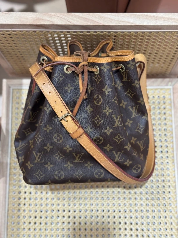 95新 LouisVuitton/路易威登 老花抽绳水桶包 经典百搭