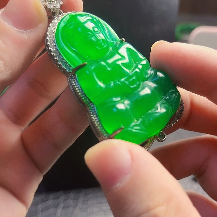 翡翠银S925镶嵌颈饰