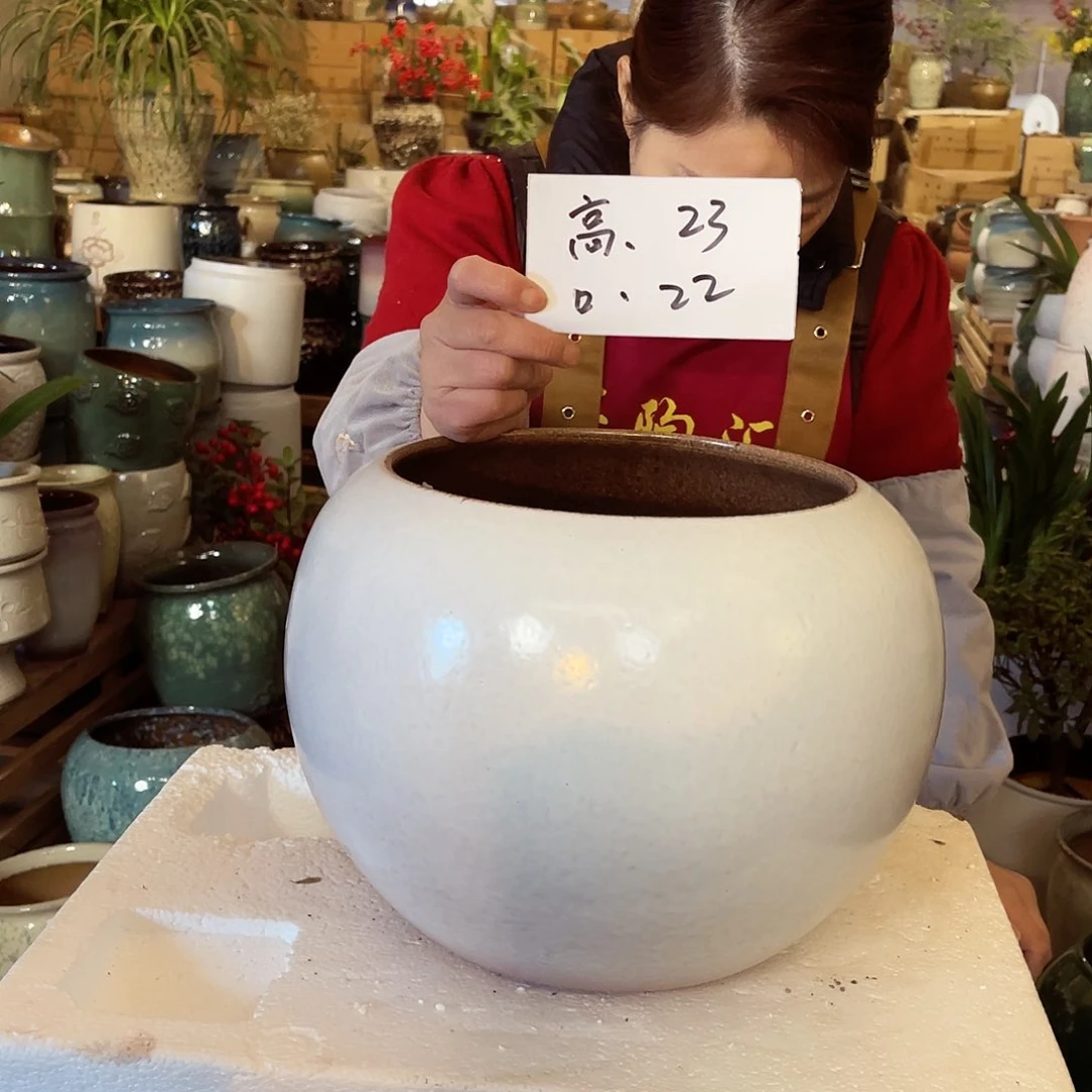 紫砂花盆高度23口径22