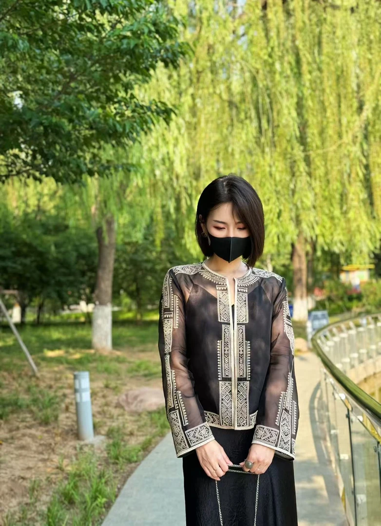 【年终回馈】初绣 新中式桑蚕丝刺绣轻奢时尚重工外套 YB-24S7120