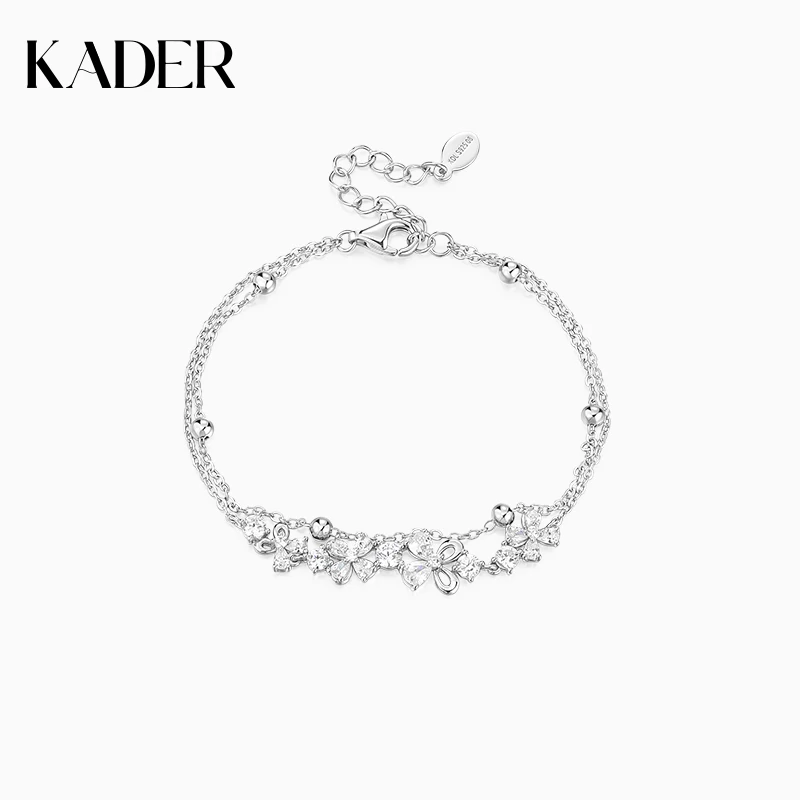 KADER/卡蒂罗 925银合成锆石手链 浮光桂序手链轻奢百搭小众设计