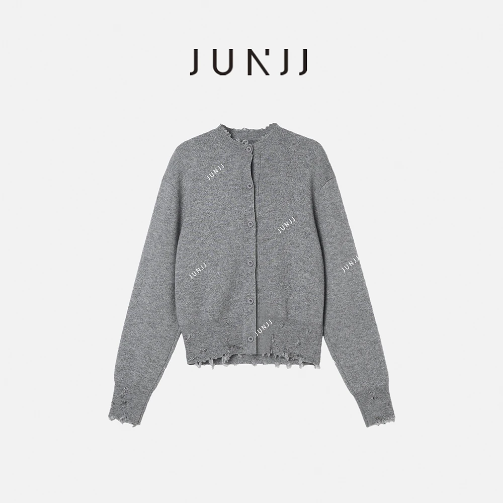 JUNJJ【布鲁克林】山羊绒+绵羊毛温柔慵懒风外穿针织衫女开衫外套