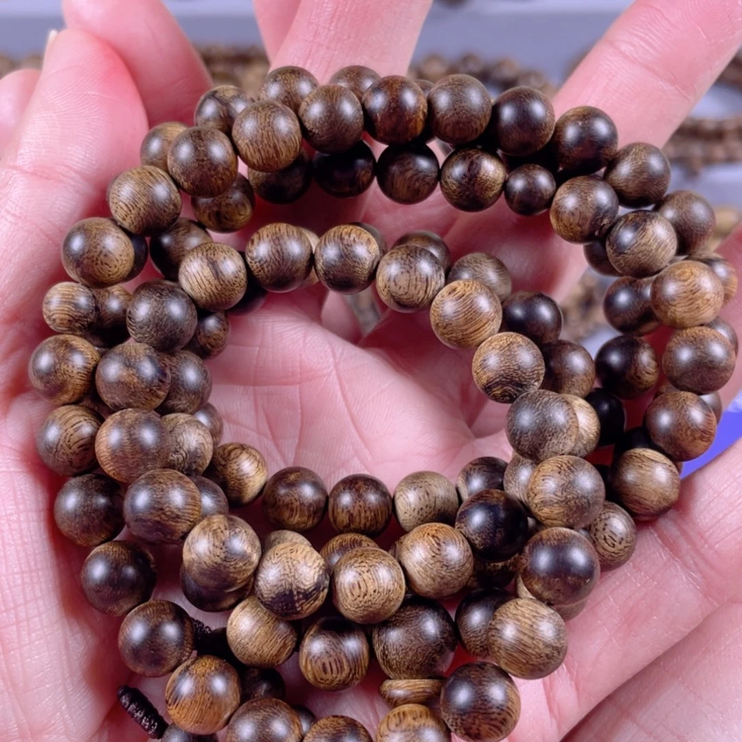 沉香手串越南芽庄白棋老料满瘤疤0.8×108