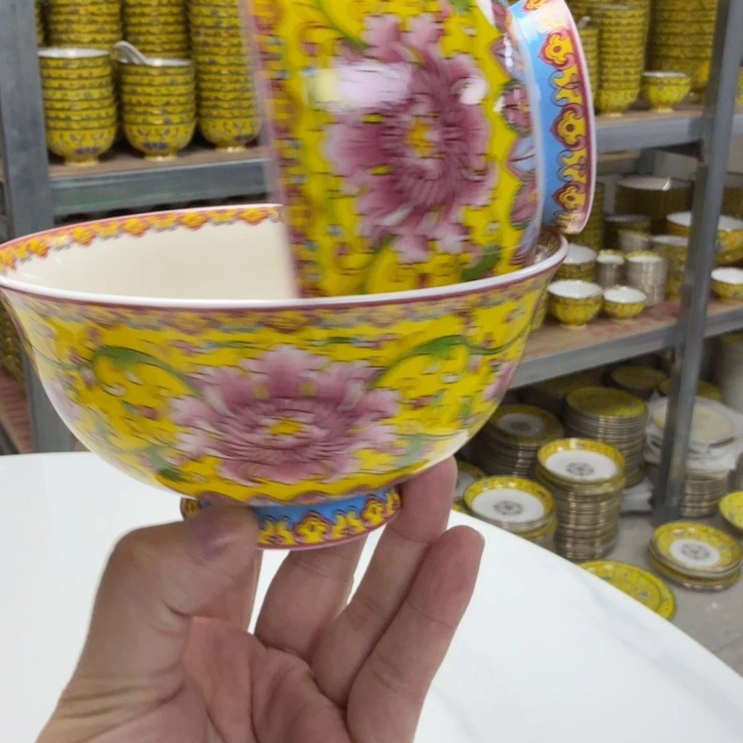 陶摆件2---个4.5英寸高脚碗