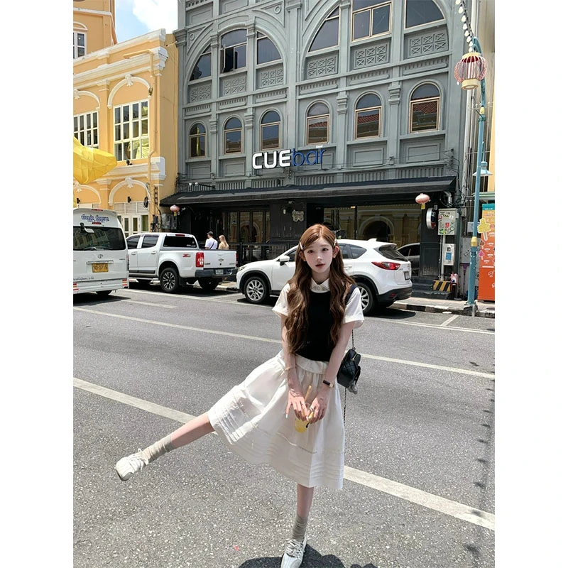 2025秋季新款显瘦内搭修身宽松背心上衣气质时尚高级感收腰半身裙