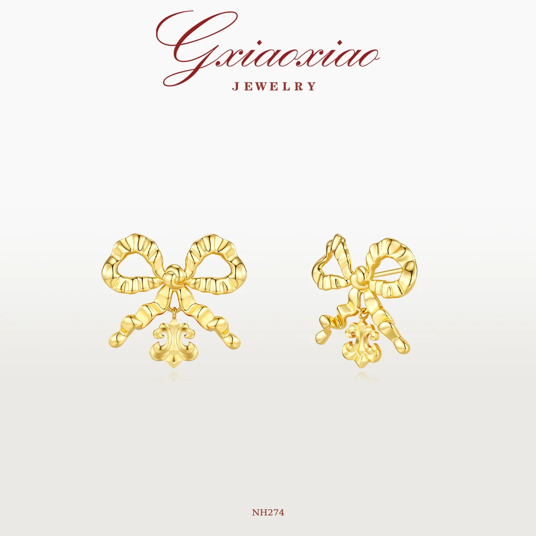 铜合金耳饰 【金蝶鸢尾】时尚气质高级感鸢尾花耳环 NH274