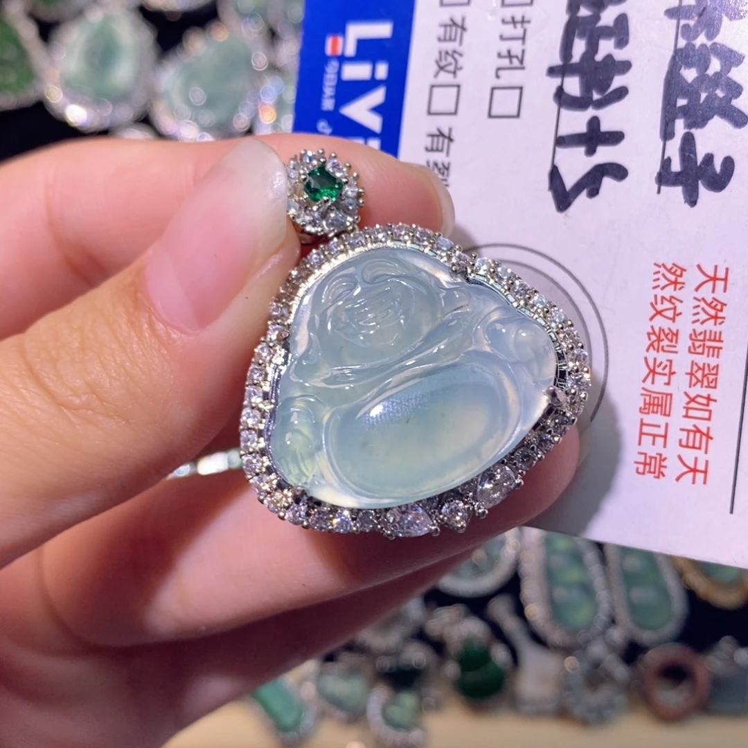 翡翠未镶嵌颈饰天然