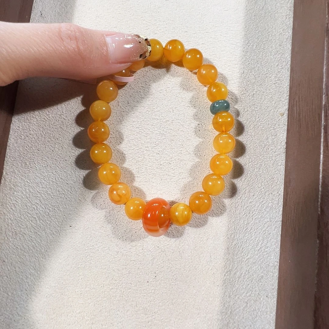 蜜蜡未镶嵌手链蜜蜡9.1mm