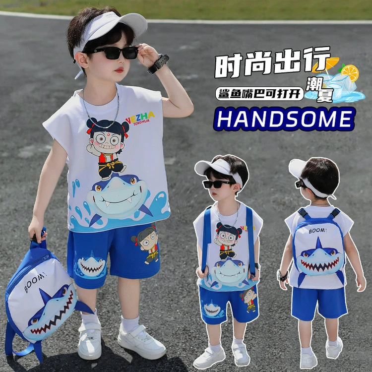 套装洋气夏装儿童休闲夏季卡通动漫男童中小童