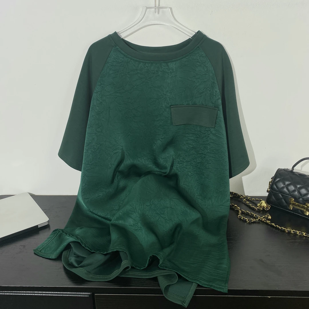 小韩日记【夏日新中式】短袖时尚休闲夏季简约宽松圆领复古2637