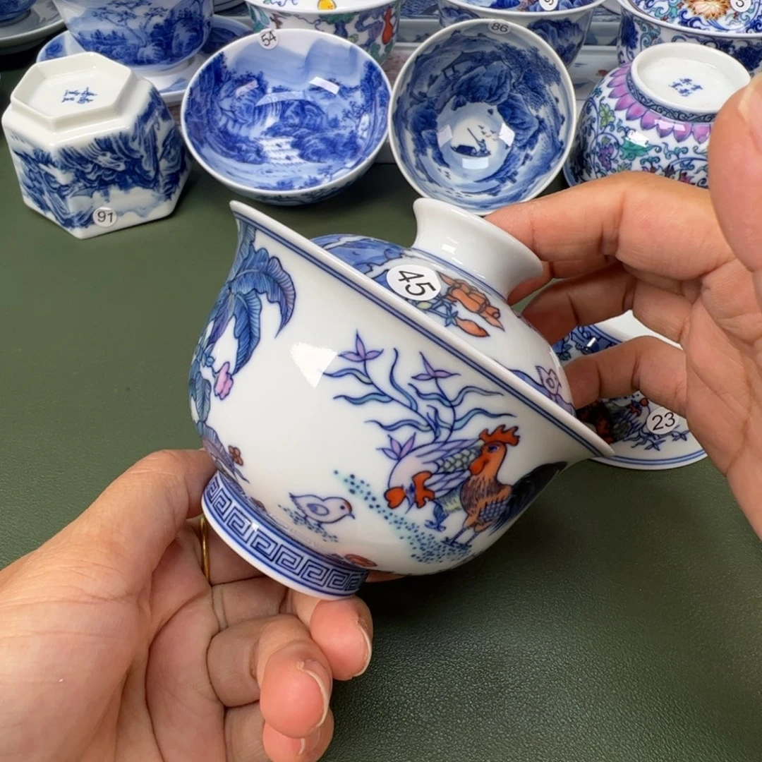 景德镇纯手工纯手绘茶具木木45