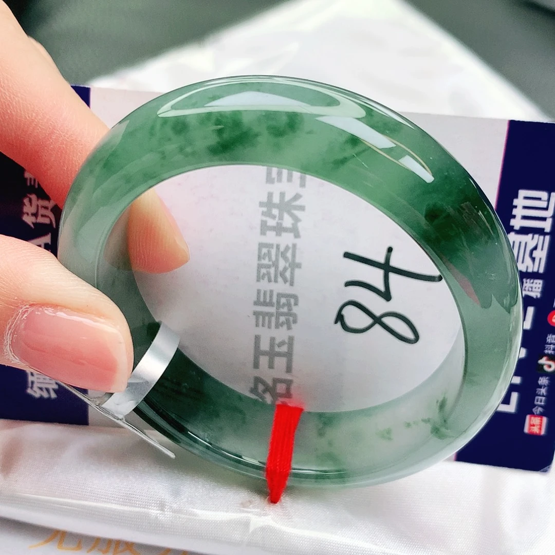 未镶嵌手镯翡翠缅甸天然a货翡翠手镯52贵
