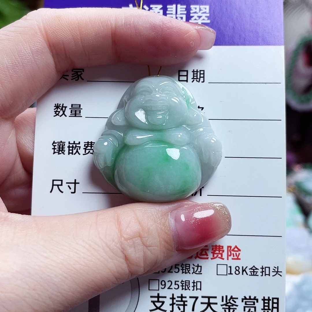 翡翠未镶嵌颈饰佛公10