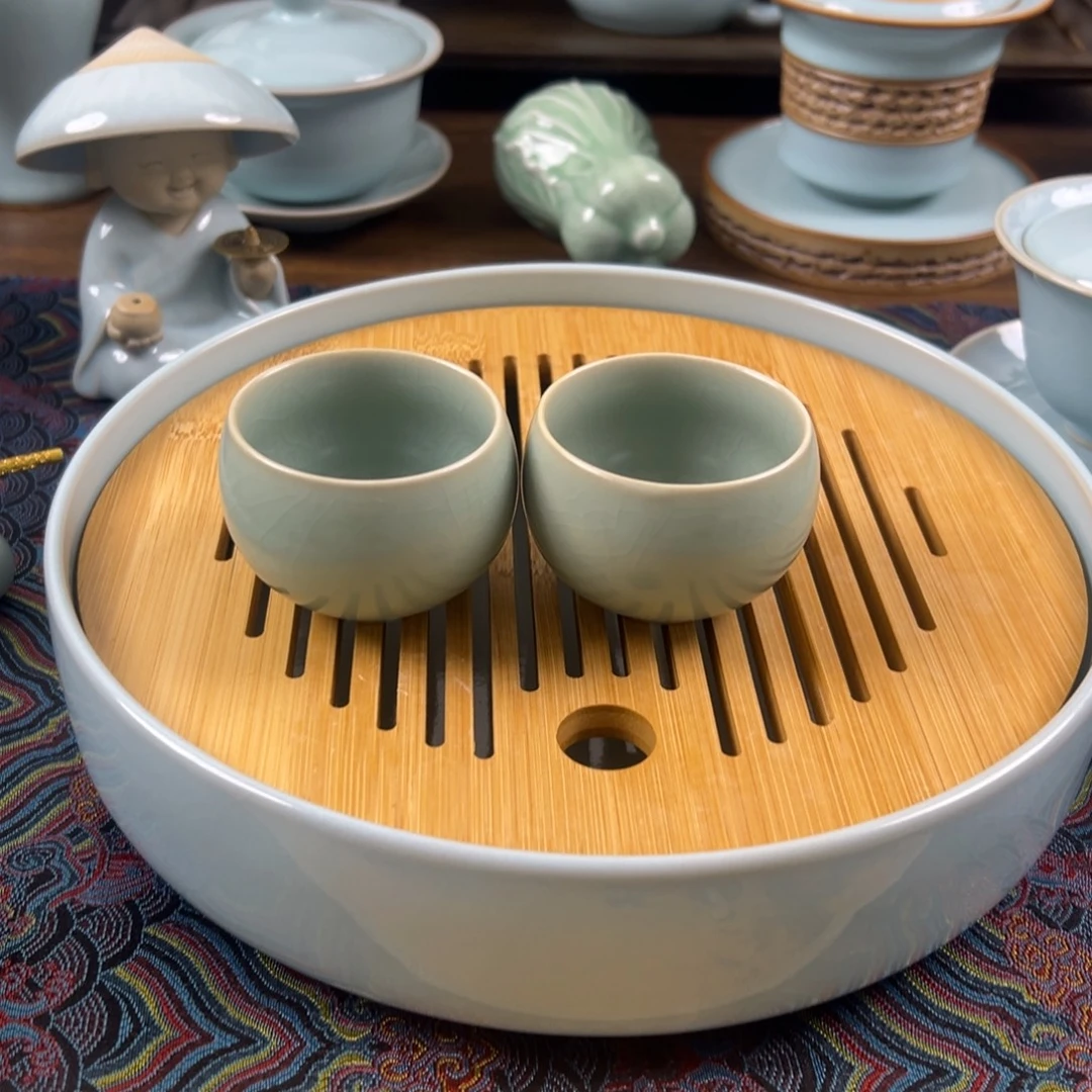 瓷杯子仿古釉水龙蛋杯