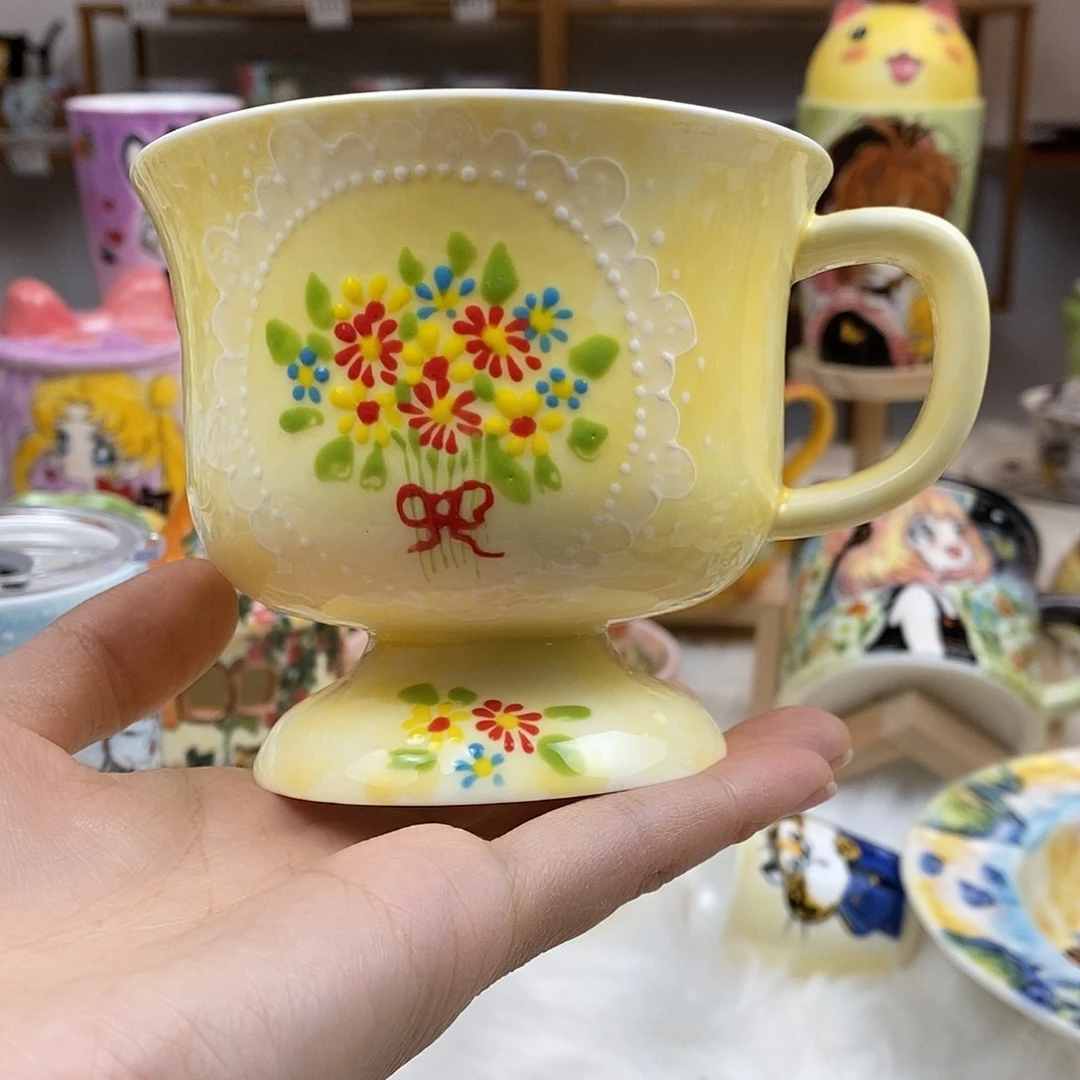 瓷片董董文创手绘陶瓷