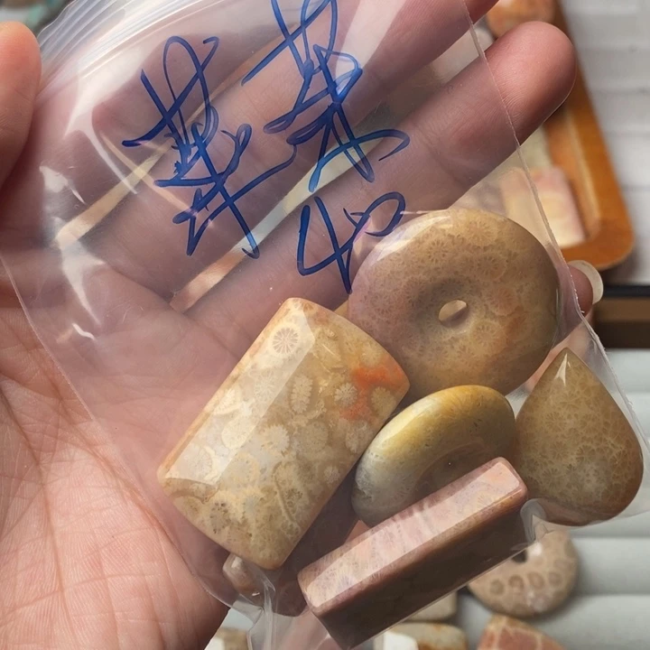 未镶嵌珊瑚玉硅化玉