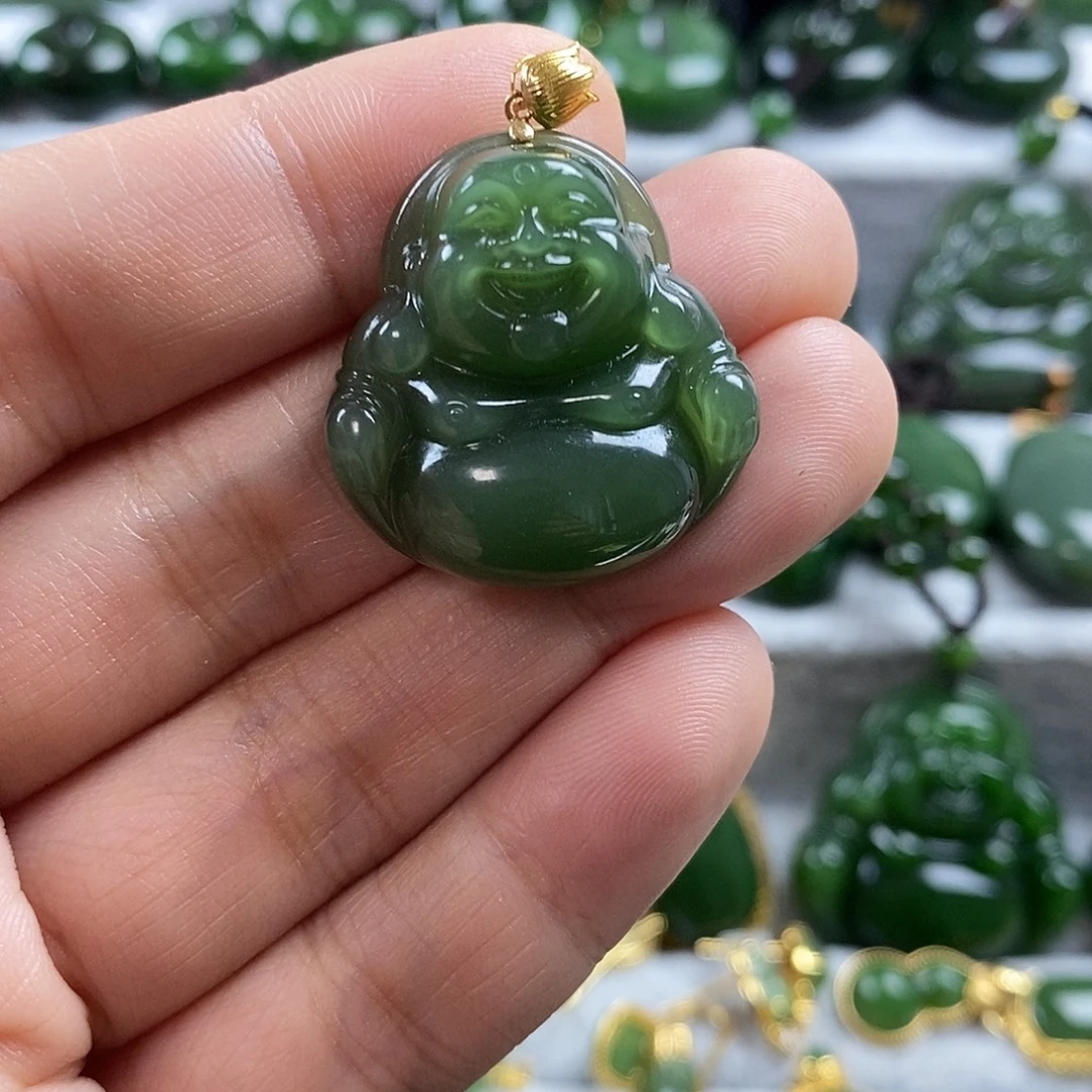 和田玉（碧玉）未镶嵌颈饰27mm